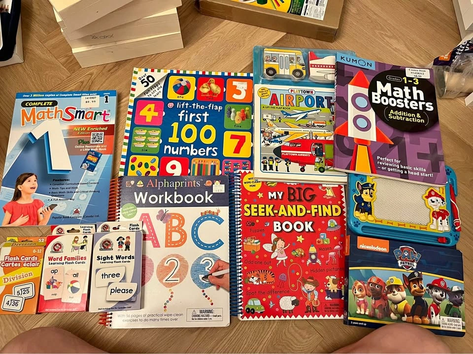 MathSmart, Kumon, and Nickelodeon Educational Workbook Set