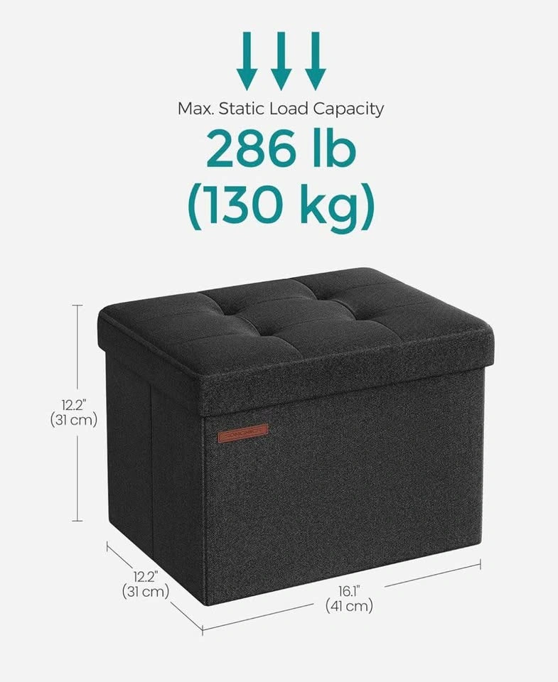 SONGMICS Storage Ottoman Bench LSF102B01 – New, Vacuum Sealed - photo 2
