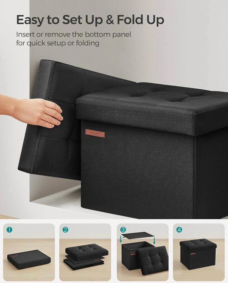 SONGMICS Storage Ottoman Bench LSF102B01 – New, Vacuum Sealed - photo 3