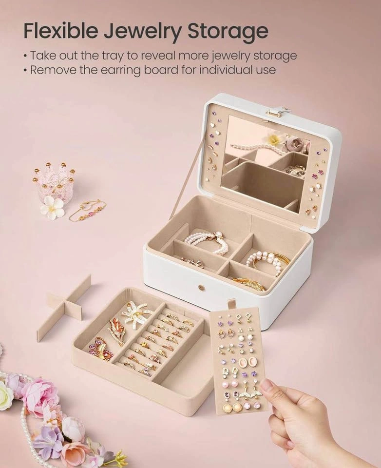 SONGMICS Jewelry Box Organizer with Mirror – UJBC200W01 | Brand - photo 3