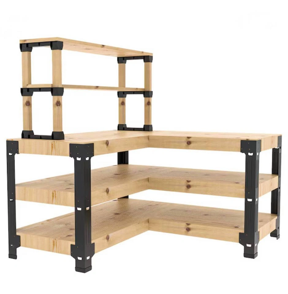 Fleximounts Custom L-Shaped Workbench & Shelving Frame WB107B-L - photo 4