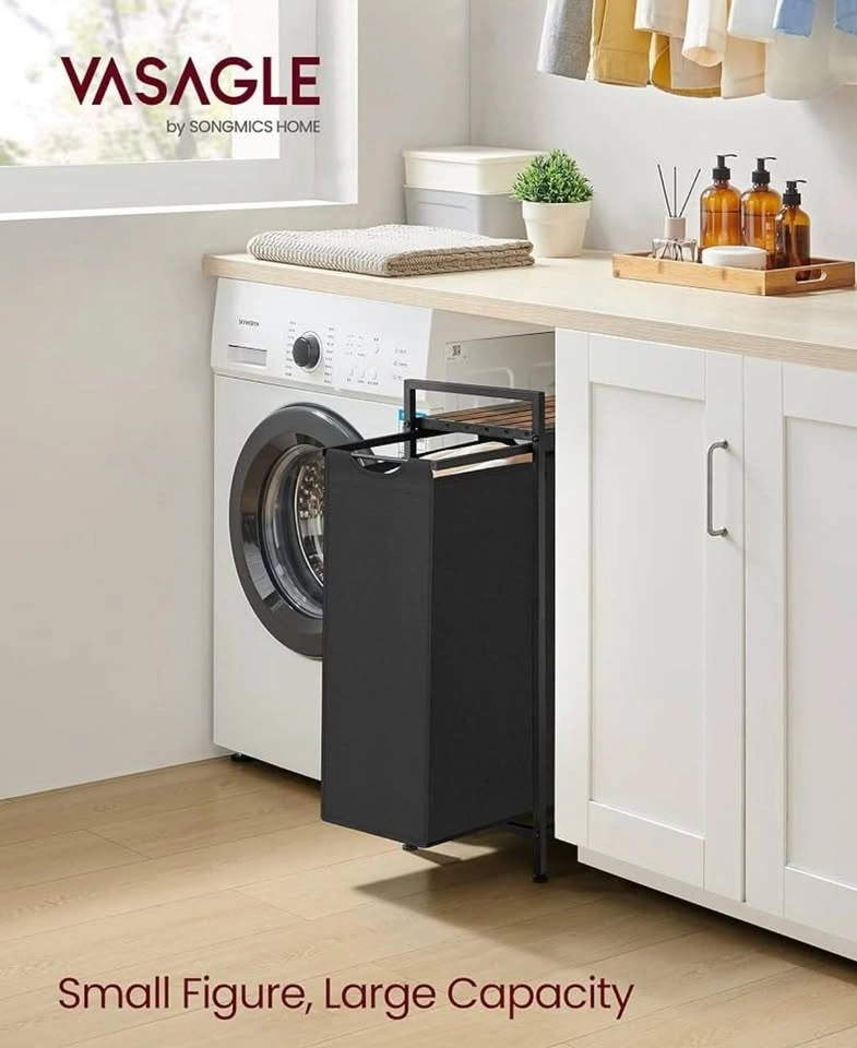 VASAGLE Laundry Hamper UBLH001B01 – Pull-Out & Removable Bag, 47 - photo 2