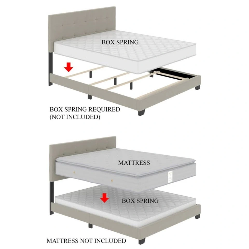 Ameire Upholstered Bed – Queen | Beige - photo 2