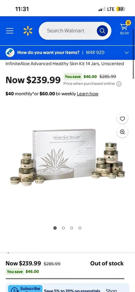 Infinitealoe advance healthy skin jar