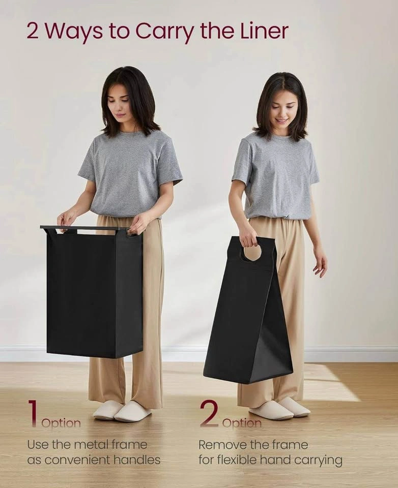 VASAGLE Laundry Hamper UBLH001B01 – Pull-Out & Removable Bag, 47 - photo 3