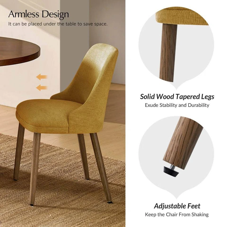 Kanalu Modern Upholstered Dining Chairs - Set of 2 - photo 2