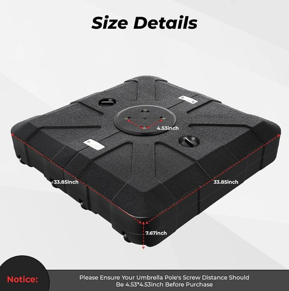 HOMSHADE Heavy-Duty Cantilever Umbrella Base 253–363 lb – NEW - photo 2