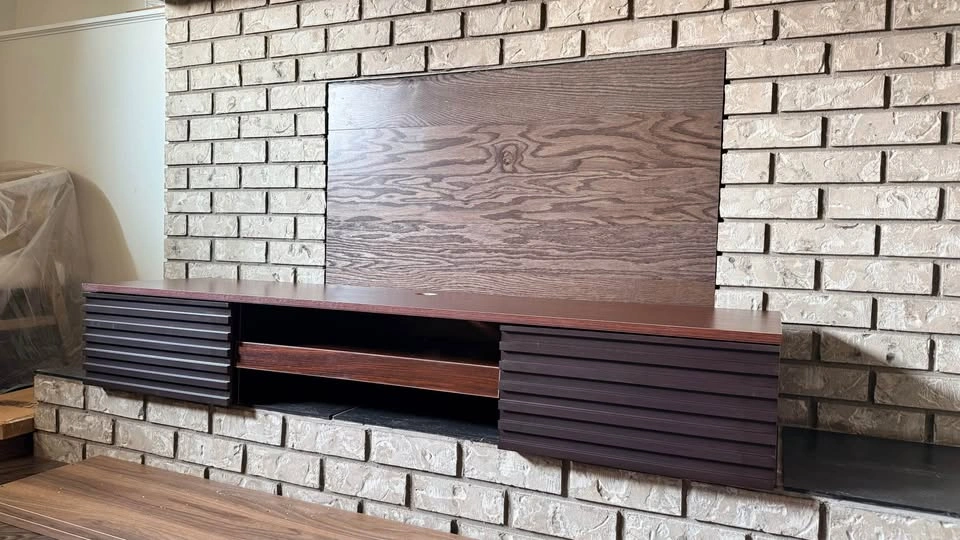 Moustache Brown Wall-Mounted Computer Desk - photo 3