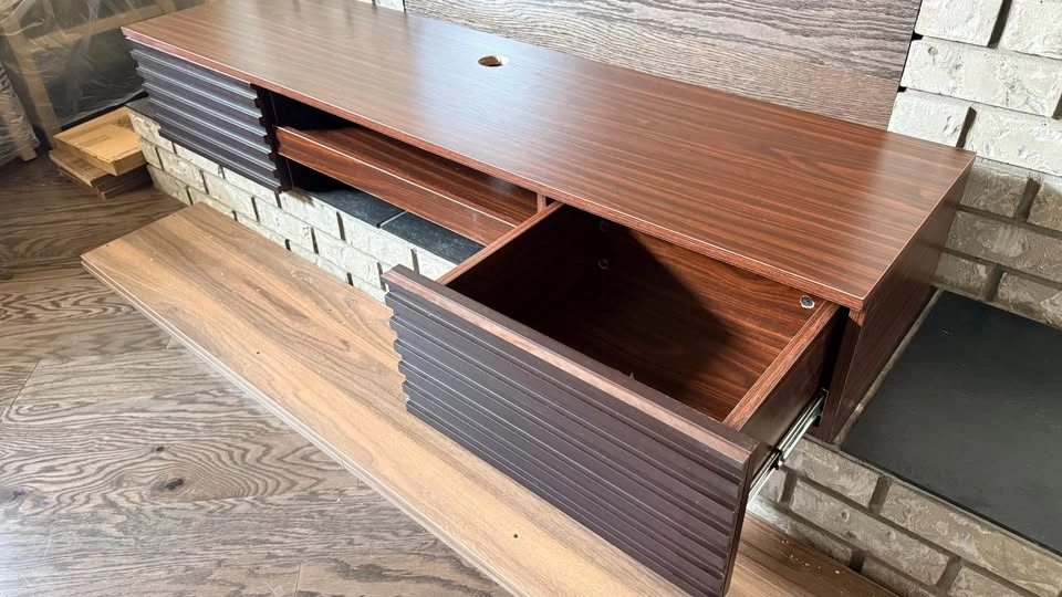 Moustache Brown Wall-Mounted Computer Desk - photo 4