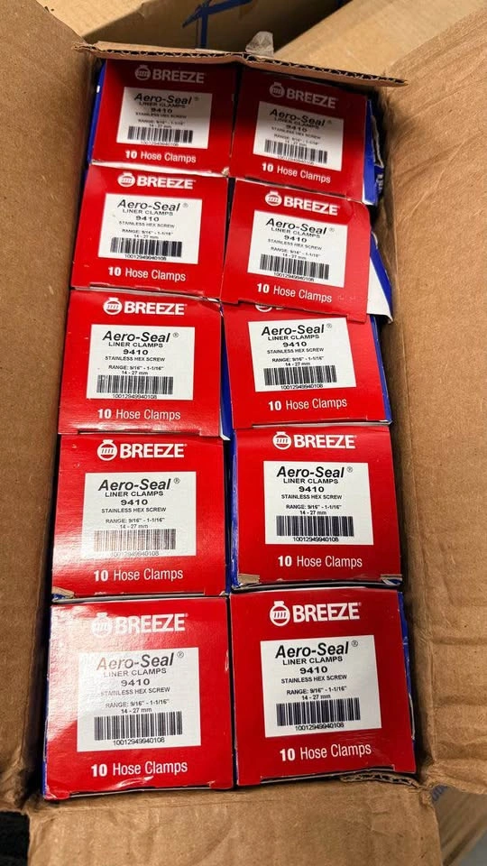BREEZE Stainless Steel Hose Clamps (10 Pack) – Aero-Seal 9410 - photo 2