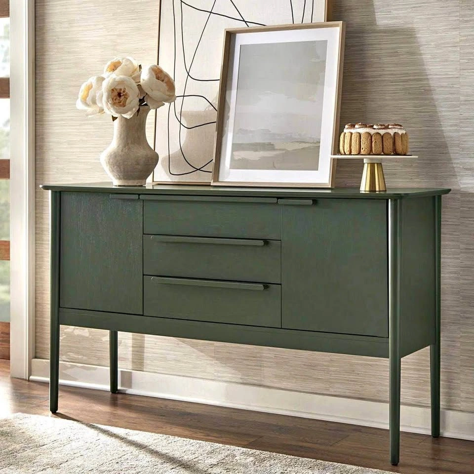 🌿 Roman Buffet Cabinet – Olive Green (75700OLG) New