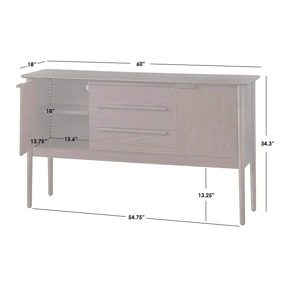 🌿 Roman Buffet Cabinet – Olive Green (75700OLG) New - photo 3