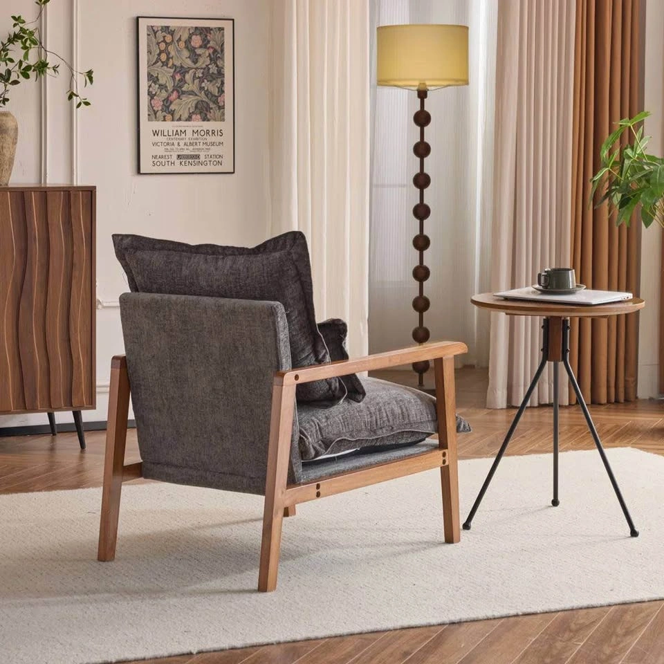 Masson Chenille Accent Chair | Grey Chenille | New in Box - photo 2