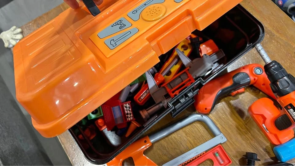 Toy Tool Set with Toolbox
