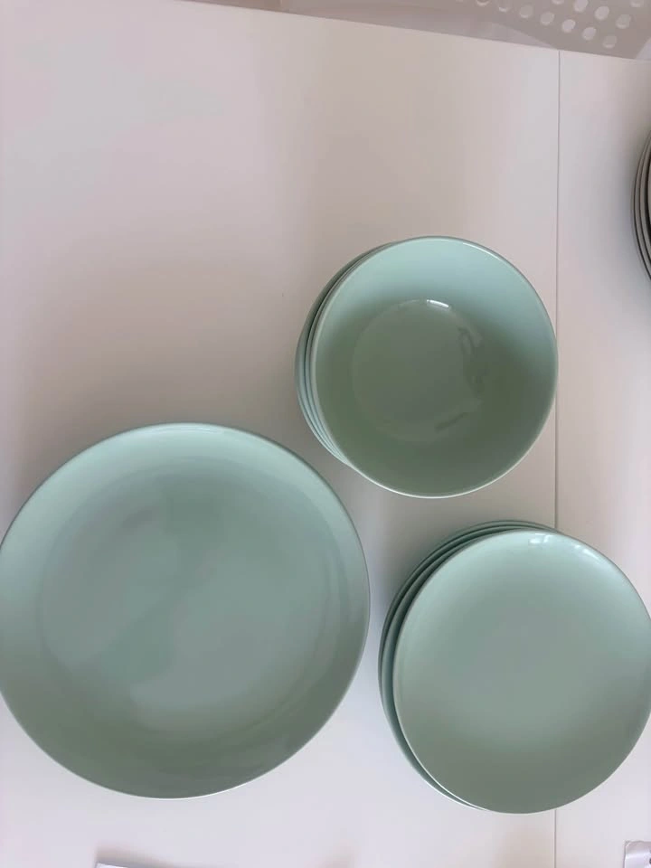 IKEA 16-Piece Dinnerware Set, Sage Green - photo 3