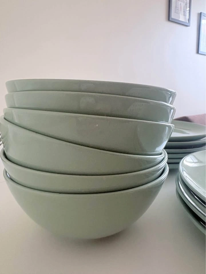 IKEA 16-Piece Dinnerware Set, Sage Green - photo 4