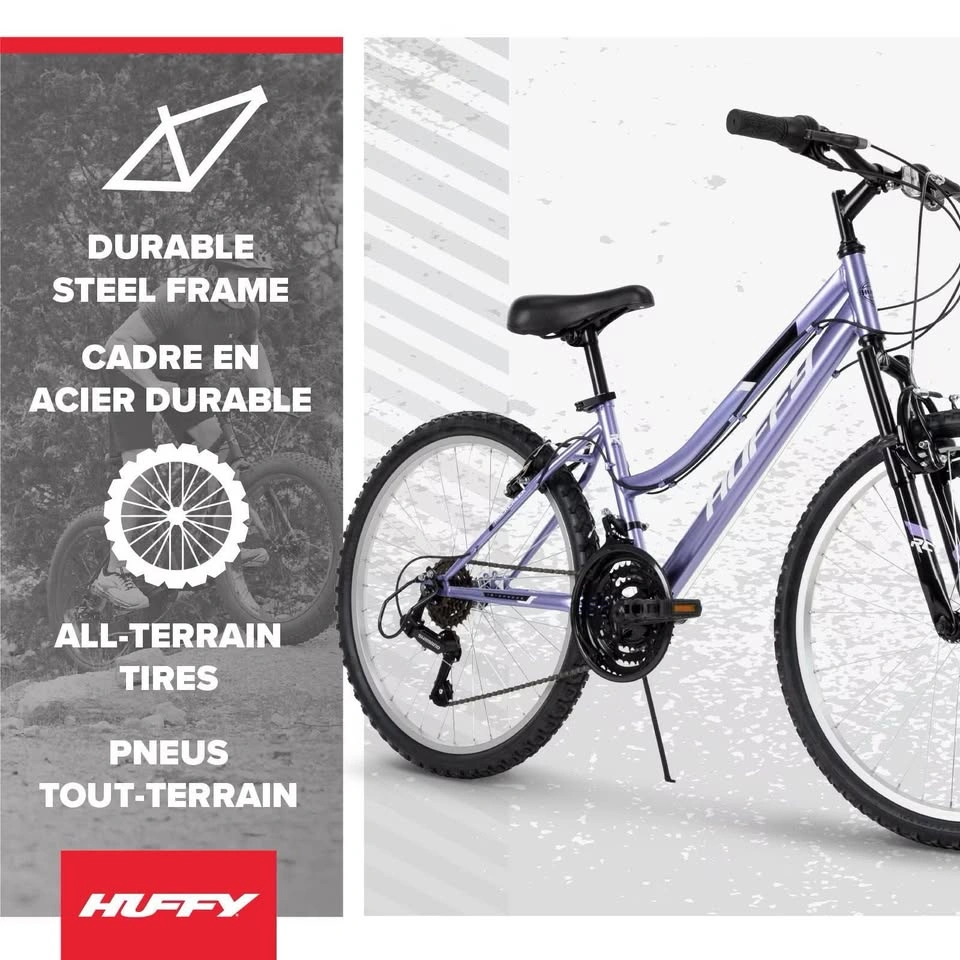 Huffy Rock Creek 24" Girls Mountain Bike - Purple - photo 2