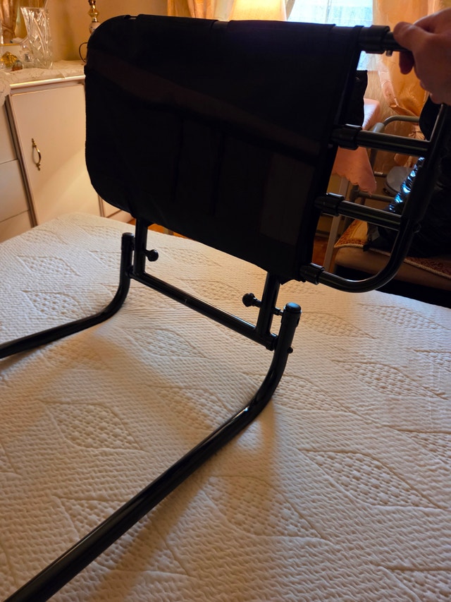 Adjustable Bed Assist Rail - Safety Rail with Storage Pocket