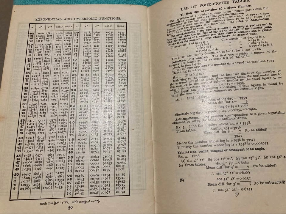 Vintage Math Tables Book & Canadian Industrial Booklet - photo 2