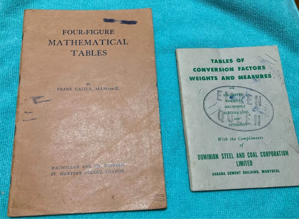Vintage Math Tables Book & Canadian Industrial Booklet - photo 4