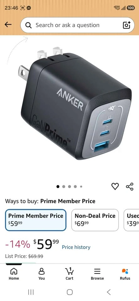 Anker Prime 67W GaN Fast Charger - photo 4