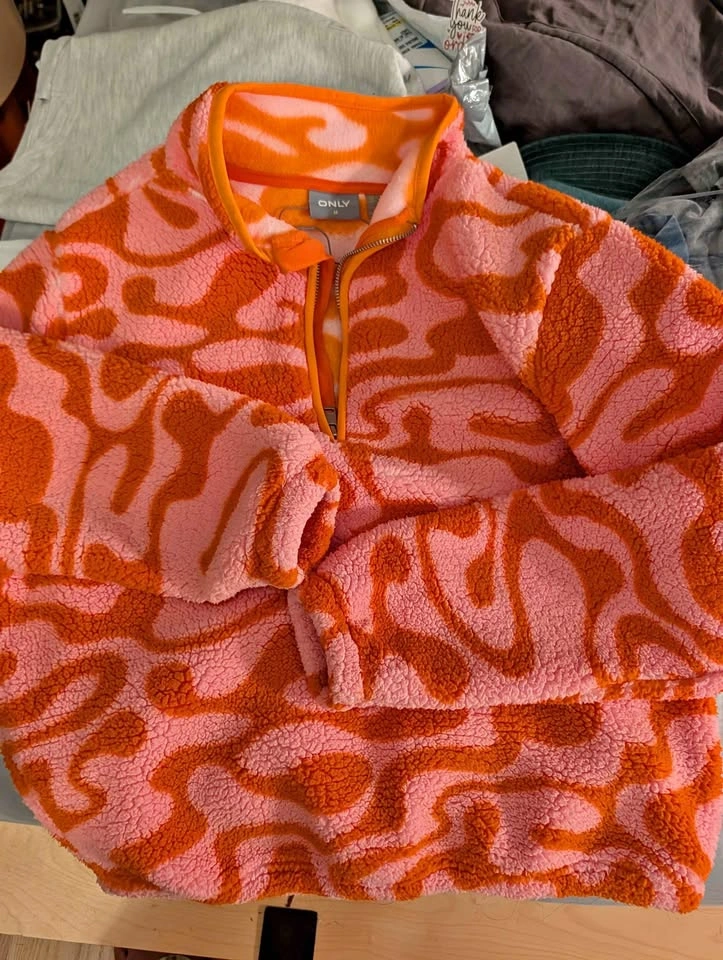 Only brand fuzzy sweater half zip