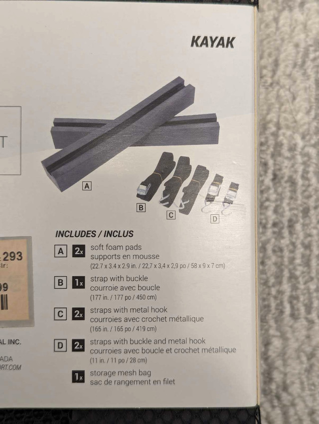 Pelican car top kayak carrier (BNIB) - photo 2