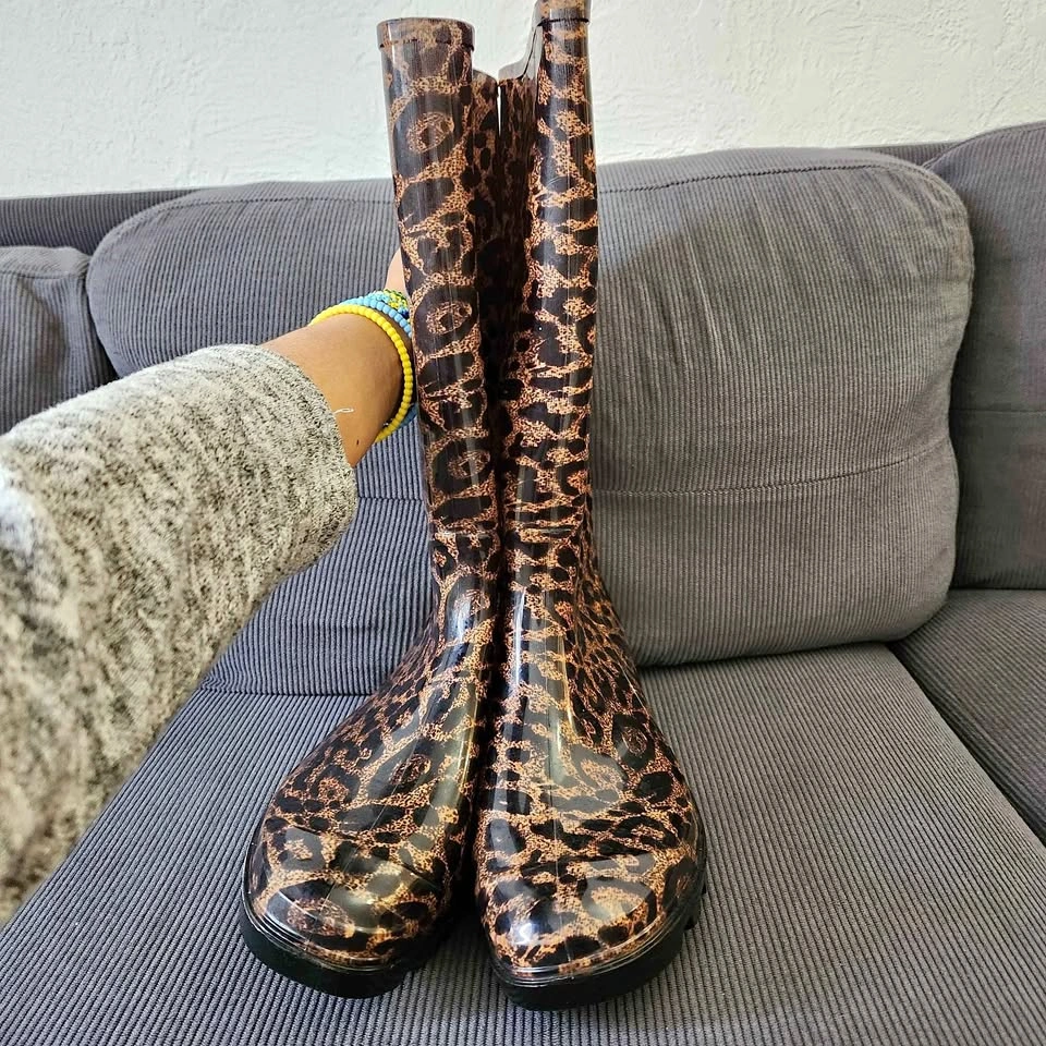 Rain Boots, Jeans, and Graphic Tee for Sale