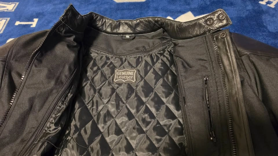Brand New Black Motorcycle Jacket (XXL) - Leather Accents & Vent - photo 4