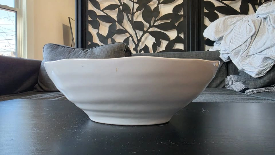 White Ceramic Serving Bowl (Made in Portugal) - photo 4