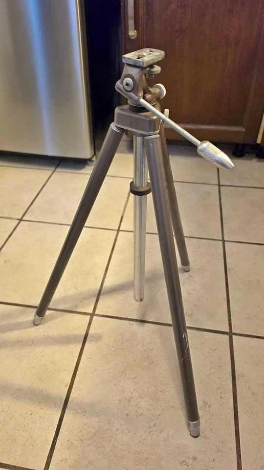 Retro Metal Photography Tripod w/ Pan & Tilt Head
