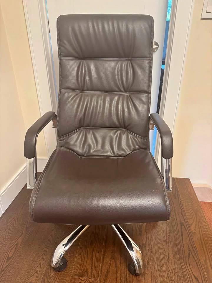 Modern Dark Brown High-Back Executive Office Chair