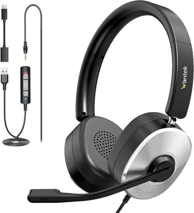 USB Headset with Microphone for PC & Laptop (Brand New)