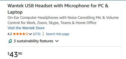 USB Headset with Microphone for PC & Laptop (Brand New) - photo 2