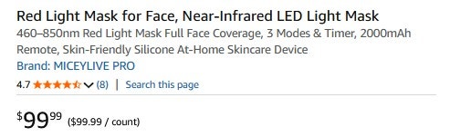 Red Light Mask for Face (Brand New) - photo 3