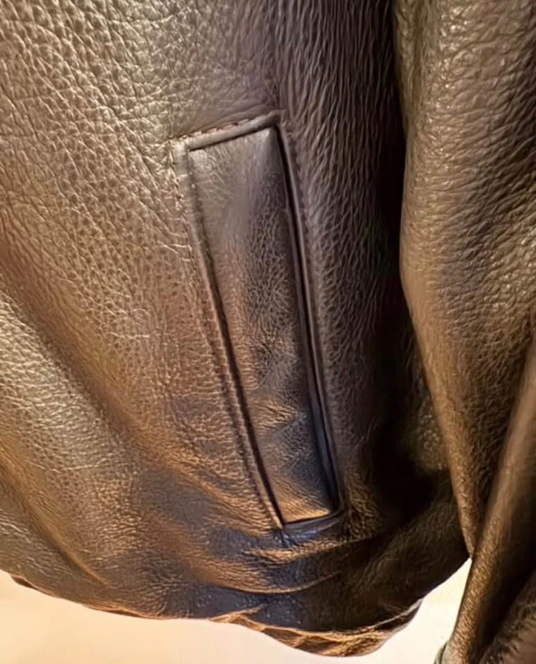 Vintage full-grain leather jacket BENTLEY motorcars men’s XL - photo 4