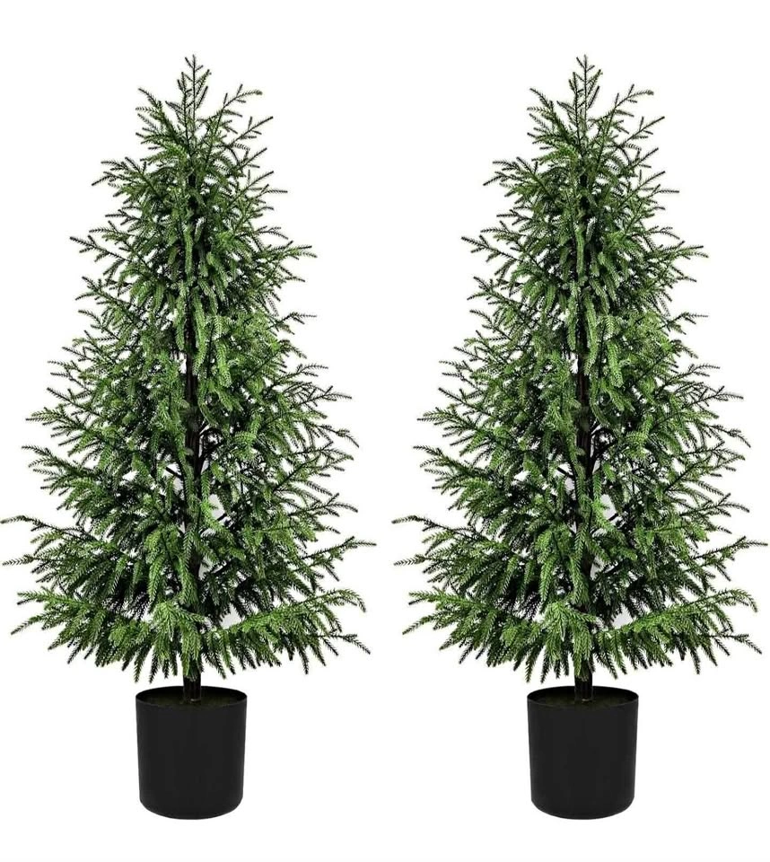 Norfolk Pine Christmas Tree Real Touch Faux Holiday Tree