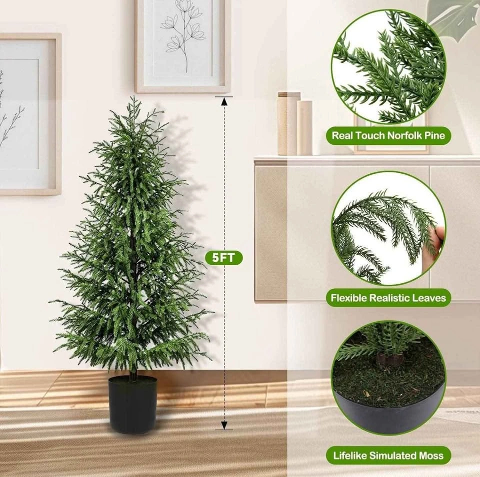Norfolk Pine Christmas Tree Real Touch Faux Holiday Tree - photo 5