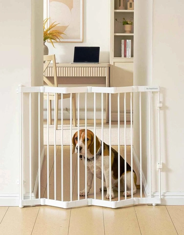 Retractable Safety Gate, Metal Adjustable Dog Gate