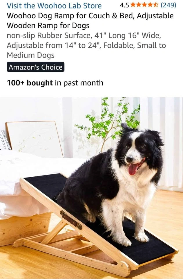 Woohoo Adjustable Wooden Dog Ramp for Couch & Bed - photo 3