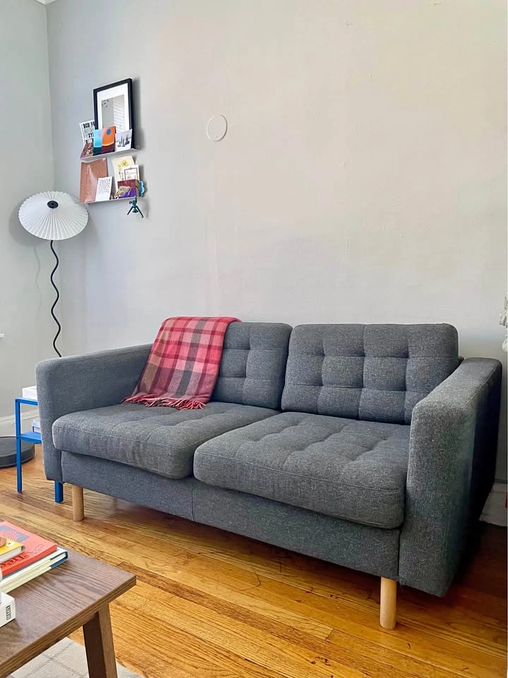 IKEA MORABO sofa Loveseat, Gunnared dark gray/wood