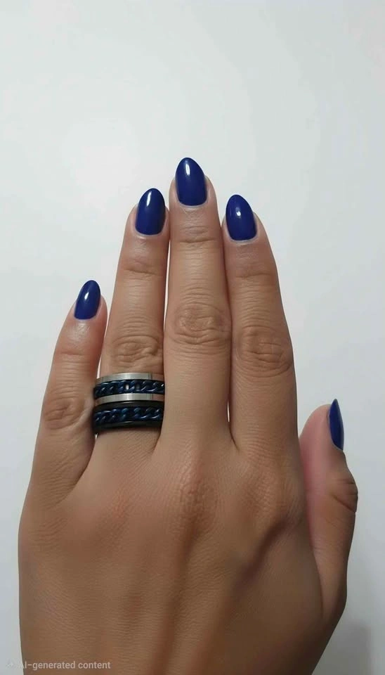 Stainless Steel Unisex Blue Ring Assortment - Size 8 (Qty 9) - photo 4