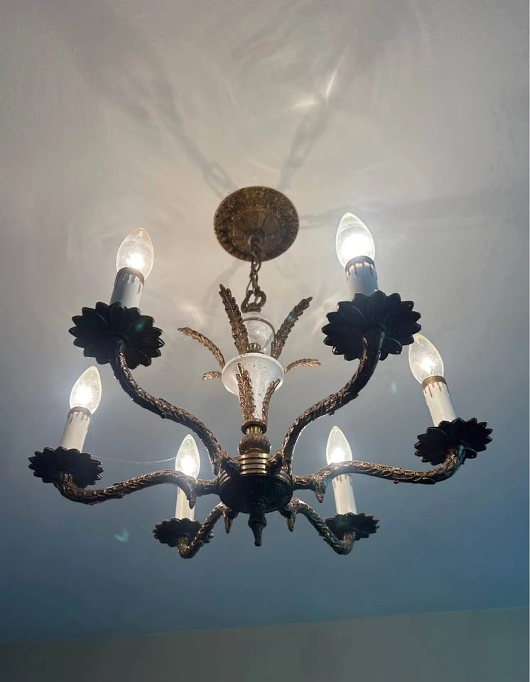 Vintage 1960s Brass Chandelier - photo 2