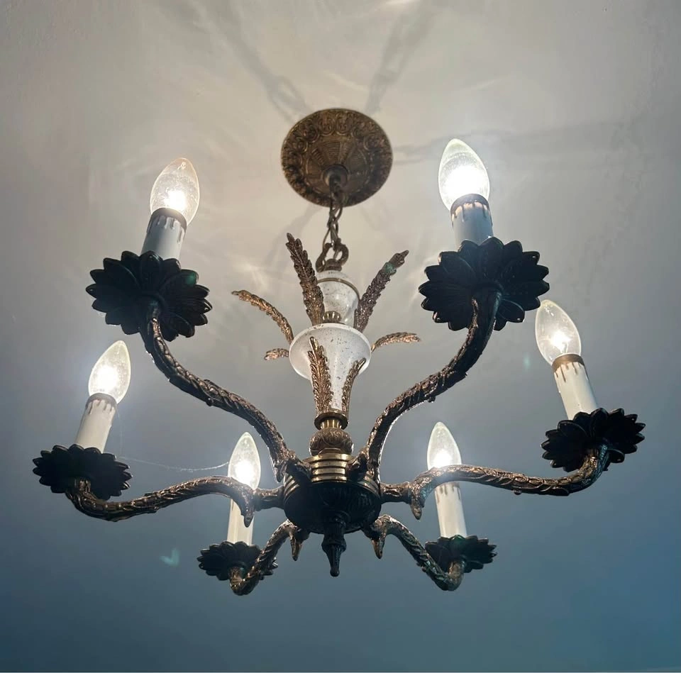 Vintage 1960s Brass Chandelier - photo 3