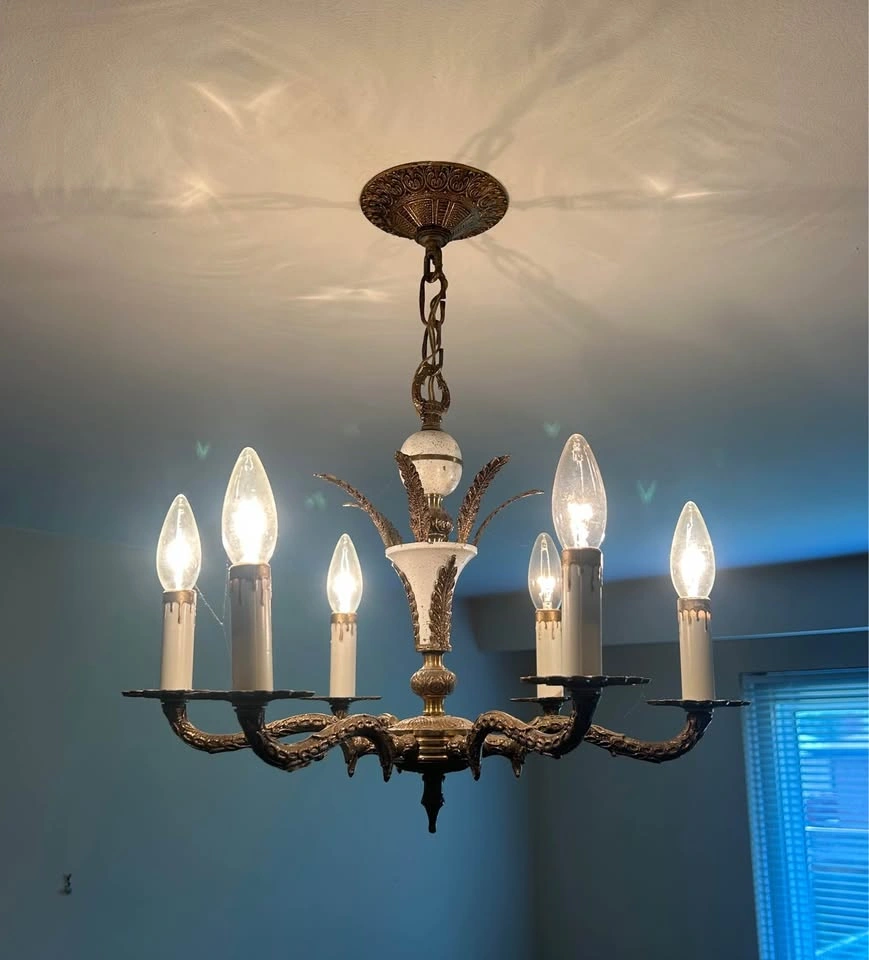 Vintage 1960s Brass Chandelier - photo 4
