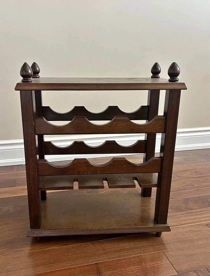 Vintage Solid-Wood Tabletop Wine Rack