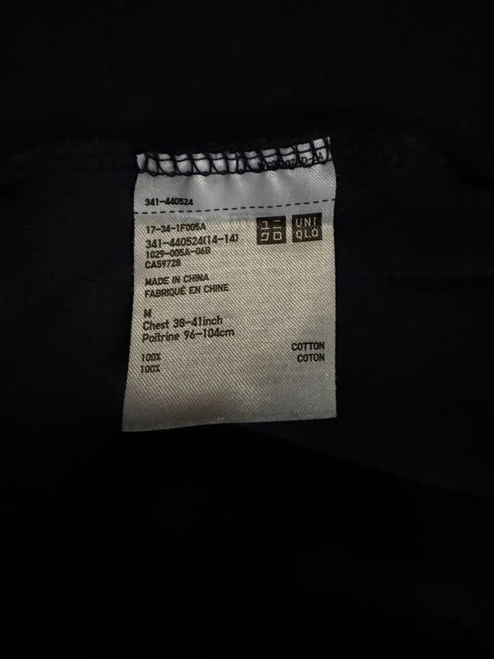 Uniqlo Long Sleeve Crew Neck T-Shirt Black Mens Medium VGUC - photo 3