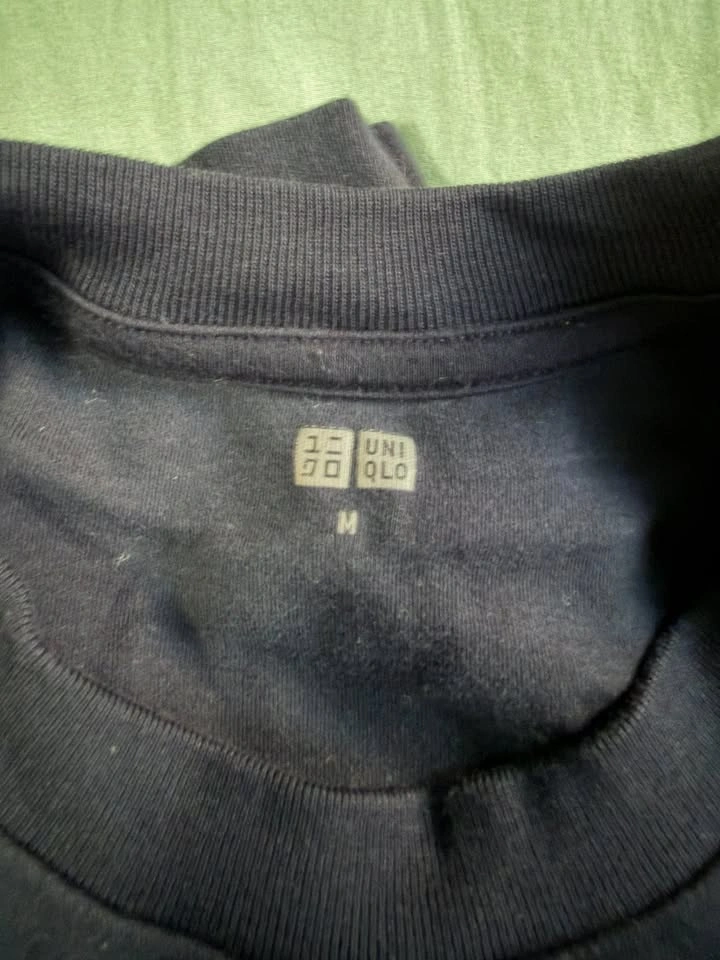 Uniqlo Long Sleeve Crew Neck T-Shirt Black Mens Medium VGUC - photo 4
