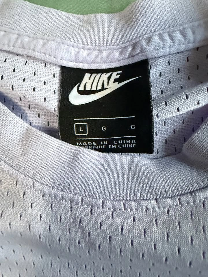 Nike Violet Mesh Short Sleeve Activewear Top Womens Size Large - photo 4