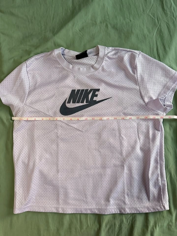 Nike Violet Mesh Short Sleeve Activewear Top Womens Size Large - photo 5